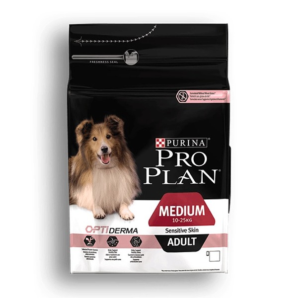 Pro Plan (Про План) Adult Medium Sensitive Skin. Сухой гипоаллергенный корм для взрослых собак средних пород с лососем, 14 кг